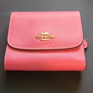 Coach small tri fold wallet